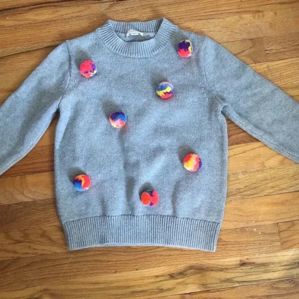 J Crewcuts Pom Pom Sweater Girl’s size 12